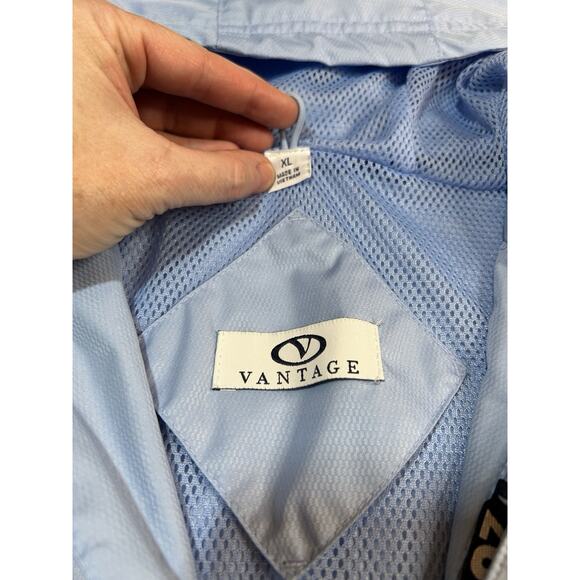 Vintage UNC Carolina Hooded Light Jacket Windbreaker Size XL Vantage Brand - Picture 3 of 8